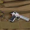 1:4 Metal Desert Eagle Toy Gun Model Mini Alloy Keychain Look Real Collection Pubg Prop Creative Portable Hanging Gift Decompression Toy for Boys Adult Birthday Gifts