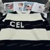 Cel Pullover Sweaters Designer Clothes Letter Knitted Women Sweaters Loose Striped Sweater