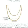 Pavoi 14K oro oro squisito collana a strati per donne |Catena della catena della catena di serpenti Catena a strati clip |Collana a strati di moda