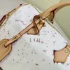 New White Printing Boston Bag Women travesseiro bolsa de bolsas de crossbody designer bolsa de moda para bolsa de ombro