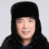 Cappello russo per berretto russo con berretti di colore russo inverno caldi a orecchie russe.