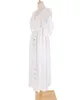 Domowe osłonę o wielkości w rozmiarze plus głębokie kąpla do kąpieli na szyję V Szybkość stroje kąpielowej Długie rozłam Kaftan Kimono sukienka 240509