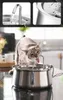 Pet Cat Dog Water Dispenser Drinking Fountain Automatiskt rostfritt stål husdjur Katter Vattenapparater Ultra-Quiet Pump Drink Foutain för flera husdjur Health Life Home