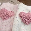 Meisjes trui herfst winterpullover voor kinderen 2023 kinder sweatshirts houden van breien peuter shirt warme baby tops l2405