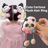 Hair Accessories Cute Cartoon Rabbit Rubber Band Girl Plush Tail Panda Hair Tie Elastic Hair Ring Headwear Girl Childrens Hair Accessories WX