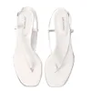 Ladies 2022 Mulheres Couro PU 8cm Sandálias de salto alto Sapatos bombas de verão Abertura dos dedos do casamento Fliple Flops Europa e América Tamanho da banda estreita 34-46 E279 B