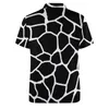 Men's Polos Black And White Giraffe Polo Shirt Animal Spots Print Casual Summer Cool T-Shirts Short Sleeve Collar Stylish Oversize Top
