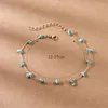 Anklets 1 stcs natuursteen kralen enkelarmband voor vrouwen cadeau trendy minimalistische gekleurde glanzende geometrische voetketens sieraden fb46