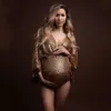 Cekins propors Bodysuit Boho Phoese Shoot Bodysuits w ciąży Kobieta kombinezon dla fotografii