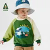 T-shirts Amila 2024 Spring New BoysSweatshirt Pure Cotton Cartoon Lamb Farm Themed Print Pullover Crewneck TopsL2405