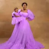 Mulheres grávidas vestido de maternidade do baile para sessão de fotos, tule tule mãe, menina de flor de aniversário de festa de aniversário