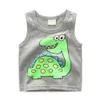 Summer Boys T-Shirt Cartoon Crianças Modelo de roupas íntimas Cotton Girls Undershirts Baby Camisole Shirts for Children Clothing L2405