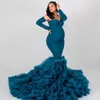 Zeemeermin zwangerschap gewaden voor fotoshoot off schouder sweetheart foto jurken sexy spandex baby shower jurken