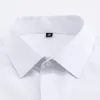 Solid Mens Classic French Cuffs Dress Shirt Långärmad täckt Packet Formal Business StandardFit Design Wedding White Shirts 240426