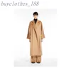 معطف الخندق في منتصف الطول للسيدات Maxmaras Wool Blend Coat Italian Brand Women Luxury Coat Whight Qualit