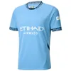 23 24 25 Man Cities Soccer Jersey Haaland de Bruyne Kids Kit 2024 Home Away 3rd målvakt Player Version Football Shirt Training Men Women Grealish Foden Plus Size 4XL