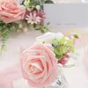 Decorative Flowers Artificial 25pcs Real Looking Pink Ombre Colors Foam Fake Roses With Stems For DIY Wedding Bouquets Bridal Shower Cente