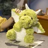 Miękka mucha pluszowa biała/zielona/różowa lalka smoków kawaii pluszowe zwierzęta dla dzieci słodkie zabawki dinozaurowe