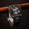 RM Designer Watch Top 10 Swiss Brands Nya klockor för mäns hela automatiska fyrkantiga mekaniska klockor Hollow Waterproof Men's Watch Trends 6tzj