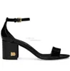 Top Luxury Women Keira Baroche Sandals Shoe Shoes Plaque Leather Leather Nude Black Black Nude Block Lady Dress Gladiator Sandalias EU35-43