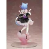 Action Toy Figures 21cm Maid Blue Hair Cat Oreilles mignonne fille fille anime fille figure Action Action Adult Collectable Model Doll Y240516