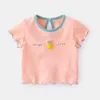 2023 zomermeisjes blouse bloemen shirts voor kinderen peuter t-shirts baby tops kinderkleding 1-3 jaar L2405