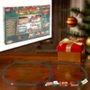 Diecast Model Cars Santa Claus Electric Train Set Toy Train Mini Train Track Frame Christmas Tree Decoration Childrens Toy New Year Christmas Gift Diy WX