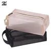 Förvaringspåsar Portable Mesh Transparent Cosmetic Bag Makeup Case Women Travel Zipper Make Up Organizer Wash Toalettetry Beauty Pouch