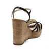 dames dames 2022 echt leer 16 cm wig hakken sandalen zomer slip-on trouwjurk gladiator schoenen smal band gesp buckle cork euro-Amerikaanse maat 34-46 dc20