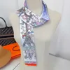 Bufanda de seda de diseñador para mujeres bufandas de primavera/verano esquina plana bufanda y bufanda NUEVA VERSATILE VERSATILE Spring y Autumn Ribbon Strap Store