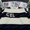 Cel Pullover Sweaters Designer Clothes Letter Knitted Women Sweaters Loose Striped Sweater