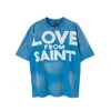 Retro Designer t shirts for Men and Women Saint Michael Kingdom Trendy High Street Distressed Short Sleeved for Both 06F3