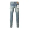 Designer di marchi viola jeans pantaloni casuali uomini e donne alla moda jeans americano high street ha usato patch 9015 lacrima