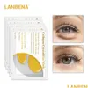 Eye Care New Lanbena 24K Gold Mask Collagen Patches Anti Dark Circle Puffiness Bag Fuktande hud 6 färger Drop Delivery Health Bea Otlzf