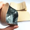 3 Seitenversiegelung metallisierter Kraftpapier zurückkleidbarer Beutel Aluminium Folie Gefüttertes Flachhitze Dichtungsfutter Packtaschen mit Reißverschluss