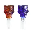 Bol en verre bangs pour pipe à eau en verre Bong Bong Banghah accessoire fumage accessoire shisha skulll coloré mâle épais