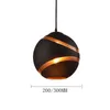 Lampor ledde nordiska armaturglasbollhänge E27 Suspension Living Hanging Children Round Lamp Loft Lights Room Ktwjx