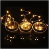 LED STRINGS SOLAR POWERSON JAR LID STRING LIGHTS 10 20 LED屋外パティオガーデンクリスマスウェディングDHSSDのための妖精の妖精ホタルライト