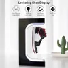 360 Derece Rotasyon Manyetik Usulma LED Yüzen Shoedisplay Stand Spor Sneaker House Home Dükkan Ekran 240508