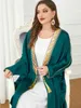 Etniska kläder höst marocko klänning muslimska kvinnor abaya eid ramadan india abayas dubai kalkon partklänningar kaftan mantel longue vestidos largos t240515