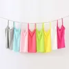 V-Tree Kids Underwear Model Cotton Tank Candy Colored Girls Vest Children Singlet Tops Underhirt i 2-12 år L2405