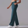 Designer dames lu yoga drawstring brede poten broek losse naakt joggingbroek met hoge taille dual side pocket fitness yoga broek buiten hardloopbroek