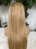 1B27 Straight Hair Lace Front Human Hair Wigs with Baby Hair Preplucked Ombre Honey Blonde Brazilian Remy Lace Front Wig