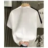 Summer men's t-shirt, slim fit, short sleeved, printed half sleeved, trendy and versatile Instagram casual round neck t-shirt for young people