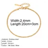 Anklets 316L Stainless Steel Cauliflower Chain Anklet For Women Adjustable Sparkling Foot Bracelet Jewelry Accessories Drop