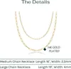 Pavoi 14K oro oro squisito collana a strati per donne |Catena della catena della catena di serpenti Catena a strati clip |Collana a strati di moda