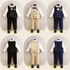 Jungen Jungen 1 Jahr Weste Hosen Blume Bowtie 4pcs Geburtstagskleid Kinder Beaufitul Foto Anzug Kinder formelle Hochzeits Smoking Set