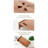 Andra datorkomponenter DIY TROE LAPTOP STAND HOLDER Monitor Riser Desk Organizer Base With Storage Ders - Cherry Wood Drop Delive Otm7B