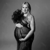 Proppetti fotografici di maternità vestiti a una spalla Sexy Sexy Vedi tramite abiti da foto in gravidanza