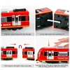 Diecast Model Cars Large scale simulated alloy train model of railway car city metal die-casting subway sound and light pulled back to car childrens toy boy gift B071 WX